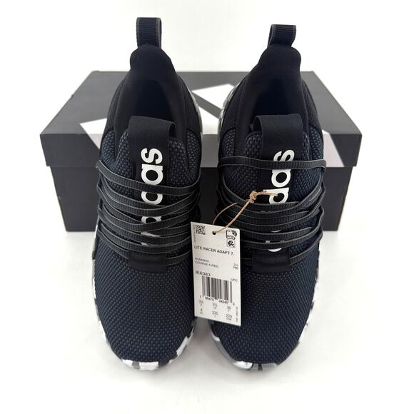 Adidas Kids Black Lite Racer Adapt 7.0 Shoes Size 4 - Picture 6 of 13